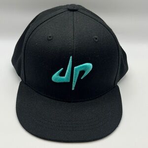 Dude Perfect Cap, Black with Teal DP Logo